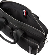 Tommy Hilfiger Maletín para portátil Hombre Business Nylon con bolsillo exterior, Negro (Black), Talla Única