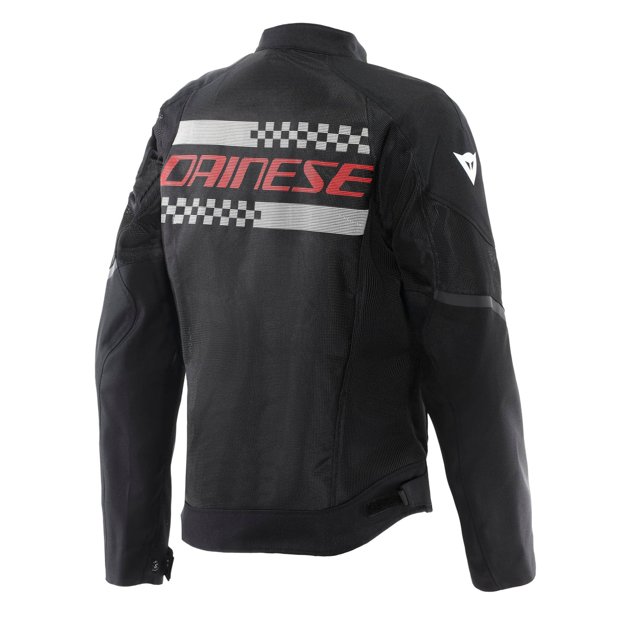DAINESE - Herosphere Air Tex Jacket, Chaqueta De Moto De Tejido, Ventilada Y De Verano, Hombre, Negro/Blanco/Rojo, 50