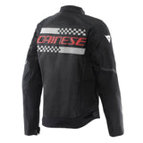 DAINESE - Herosphere Air Tex Jacket, Chaqueta De Moto De Tejido, Ventilada Y De Verano, Hombre, Negro/Blanco/Rojo, 50