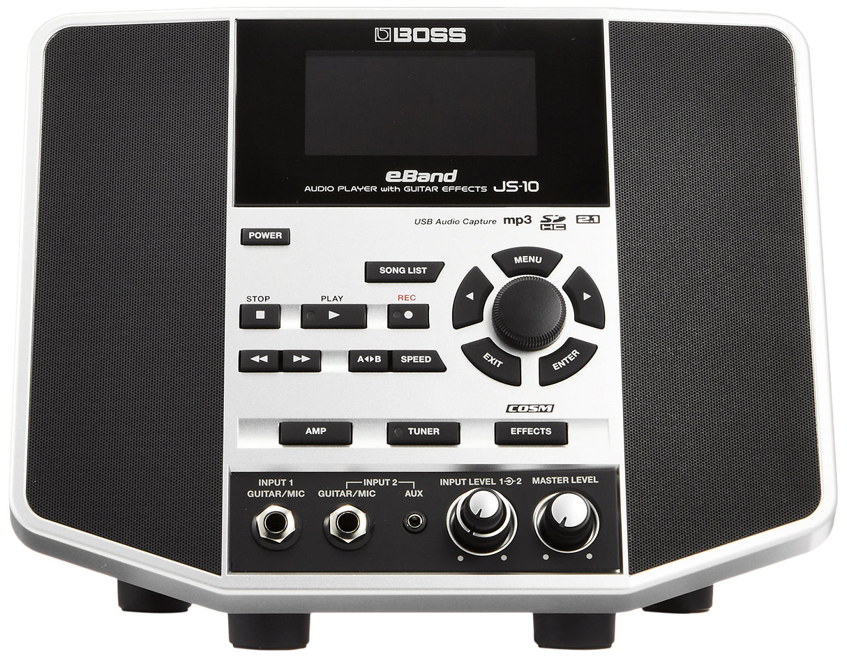 Reproductor de audio BOSS JS-10 con efectos de guitarra BOSS — Sistema de sonido 2.1 y librería de sonidos mejorada