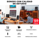 M-AUDIO BX3 BT Par 3.5" 120W Monitores de Estudio, Altavoces Autoamplificados Bluetooth para PC, para producción Musical, Juegos, Streaming, Podcast, DJ
