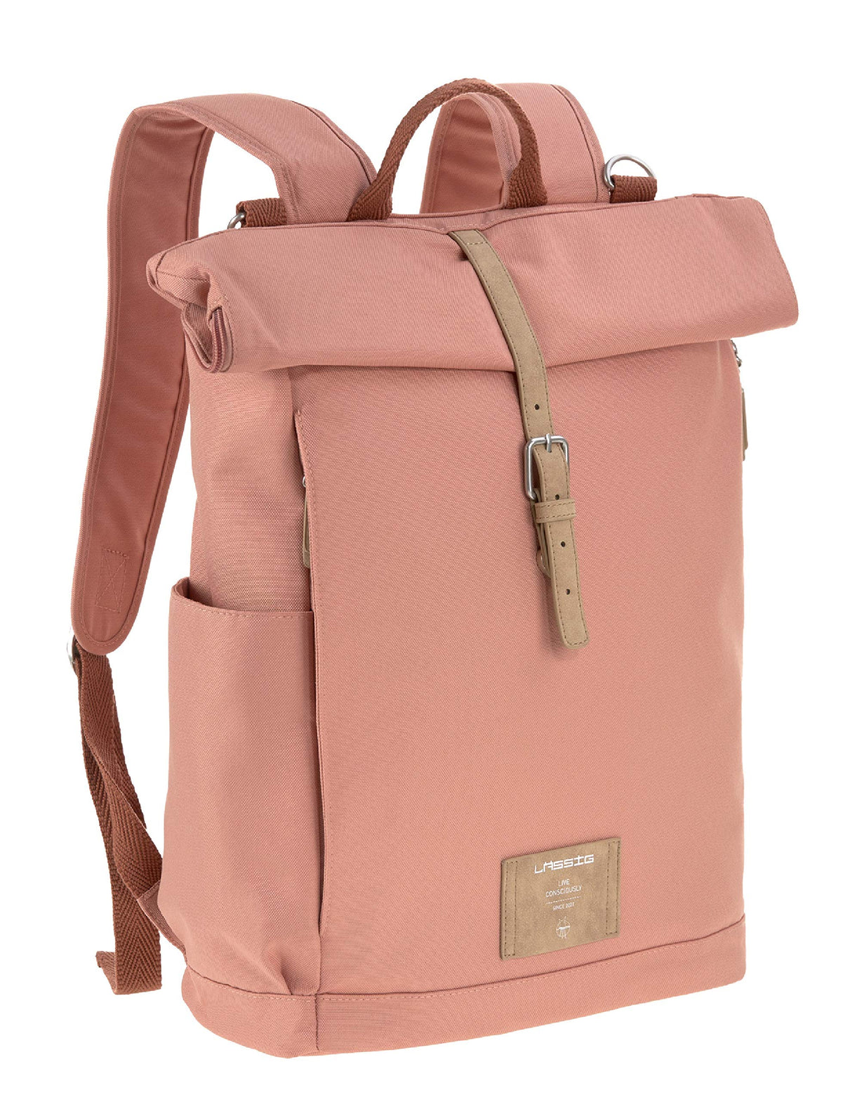 Lässig 1103025330 - Mochilas para pañales/green label rolltop backpack canela, unisex Lot de 1