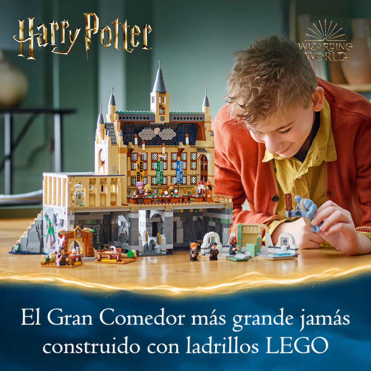 Lego Harry Potter Castillo de Hogwarts: Gran Comedor de la Escuela de Magos de Juguete, 11 Minifiguras Incluidas Hermione Granger y Ron Weasley, Regalo para Niños y Niñas de 10 Años o Mas 76435