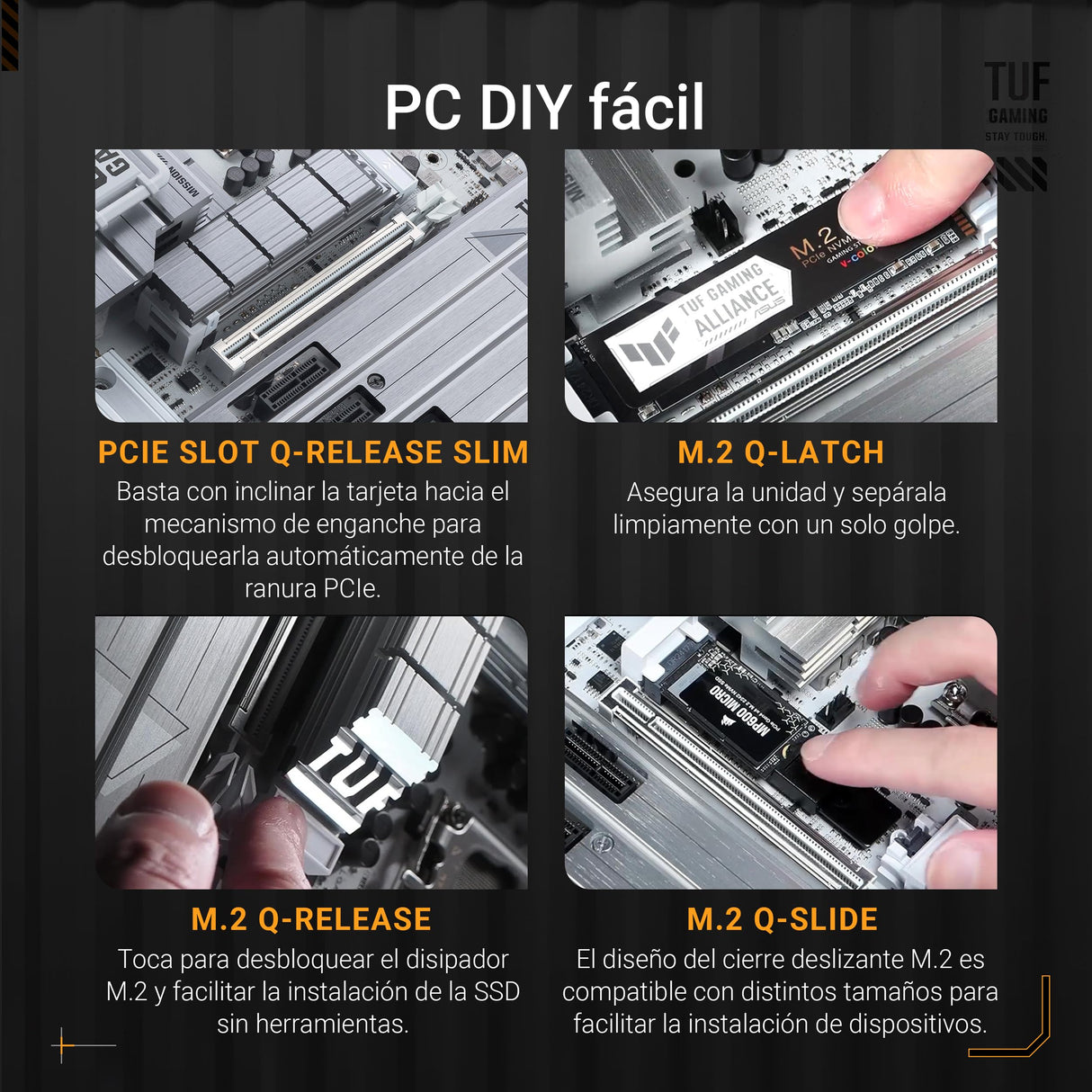 ASUS TUF Gaming Z890-PRO WiFi - Placa Base ATX, 16+1+2+1 (80A) etapas de Potencia, DDR5, PCIe 5.0 Compatible con GPU de última generación, USB4, USB 20 Gbps con Carga rápida PD, Cuatro M.2, Wi-Fi 7