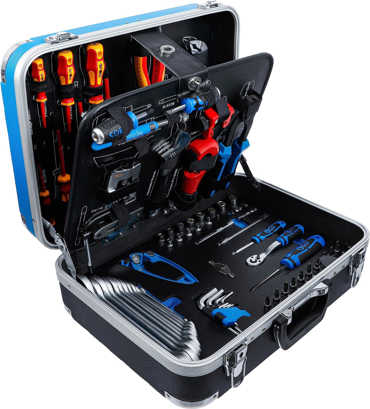 BGS 15504 | Maletín de herramientas combinadas de refrigeración y aire acondicionado | 86 piezas