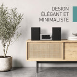 Panasonic SC-PM702EG-S Neat - Sistema estéreo Compacto de Alta fidelidad con CD, Radio Dab+/FM, USB y Bluetooth, Altavoces 80 W, Control de Graves, Plateado.