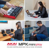 Akai Professional MPK Mini Play MK3 - Teclado Controlador MIDI con Altavoz y Sonidos Integrados, Pads MPC, Teclado Dinámico, Software de Producción Musical y Native Instruments Sound Package
