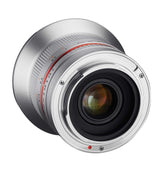 Samyang SY12M-FX-SIL - Lente Ultra Gran Angular F2.0 de 12 mm para cámaras Fujifilm X-Mount, Color Plateado