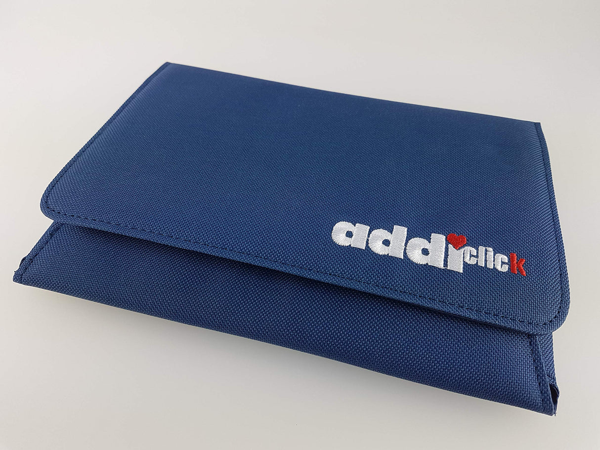 Addi Click Novel-Juego de Puntas Cortas de Encaje-8 prs, 5 Cables, 1 Conector, Metal, Azul, Oro, Rojo, Oine Size
