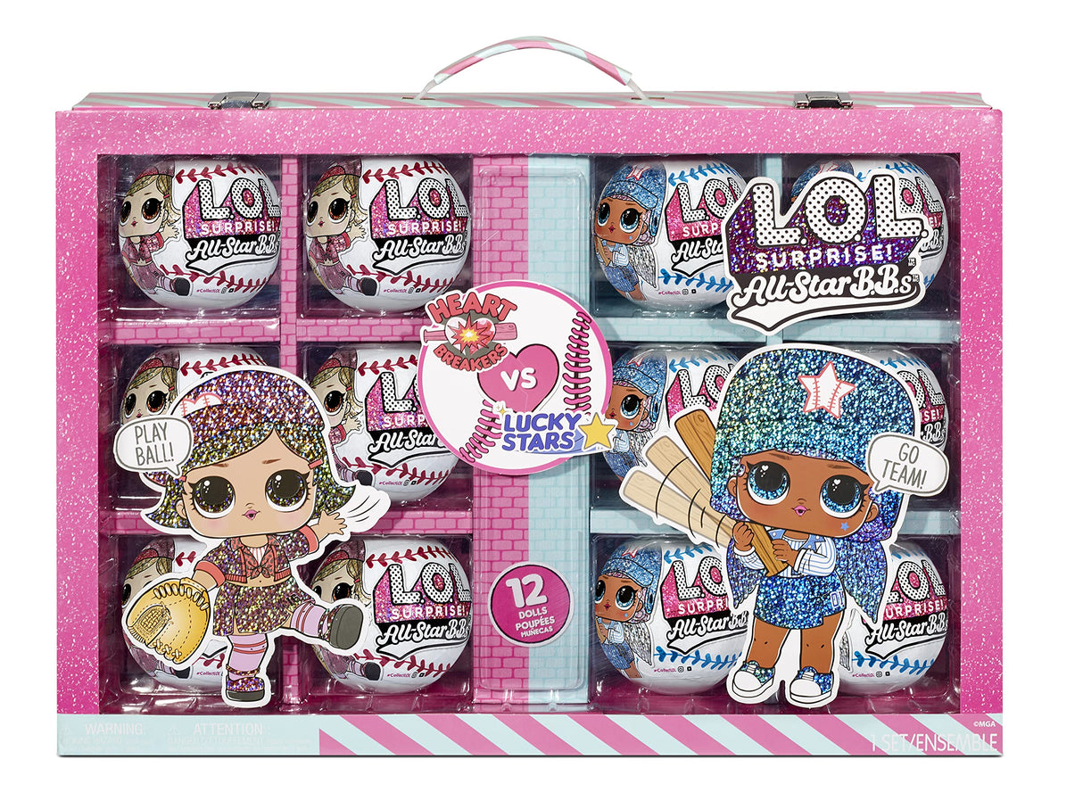 L.O.L. Surprise! All-Star Colección Deporte Serie 1, Equipo de béisbol con 12 muñecas, Más de 90 sorpresas, tarjetas coleccionables, ropa y accesorios, Edad: 3+ años , Exclusivo en Amazon