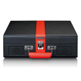 Classic Phono by Lenco TT-110 - Plato Giratorio - 33, 45 y 78 RPM - Bluetooth - transmisión por Correa - 2 Altavoces - Entrada Auxiliar, Salida RCA, 3,5 mm - Negro/Rojo