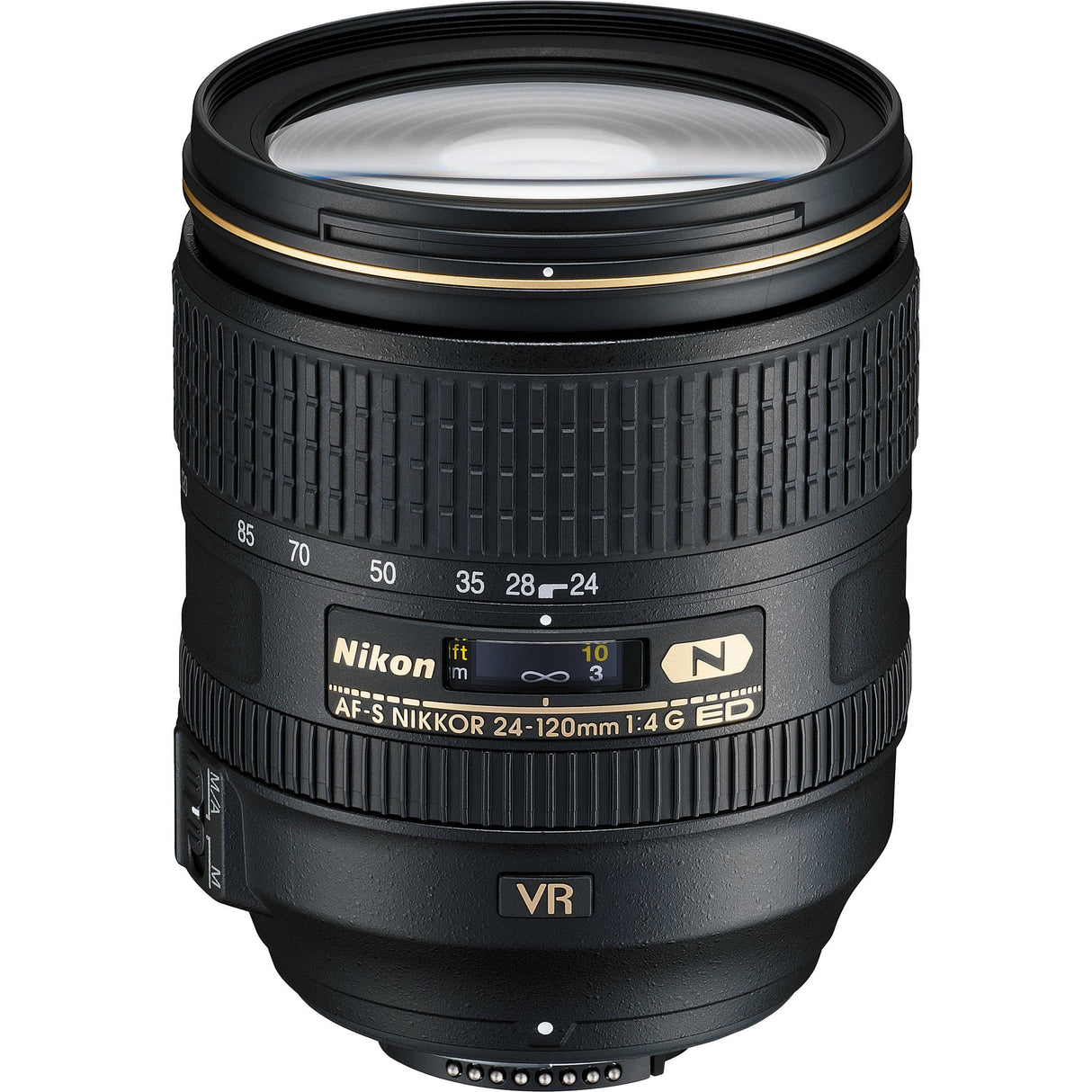 Nikon AF-S 24-120mm F4 ED VR - Objetivo para Nikon (distancia focal 36-180mm, apertura f/4, zoom óptico 5x,estabilizador) color negro - Versión Europea