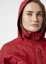 Helly Hansen W Crew Hooded Midlayer Jacket, Forro Polar Mujer, Rojo, M