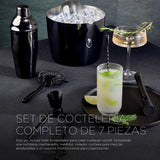 MasterPRO The Drop - Juego de coctelería de 6 Piezas de diseño en Acero Inoxidable - Elegante, Duradero y Multifuncional - Idea de Regalo Ideal (Navidad, Pascua, Boda) - Caja de Regalo incluida