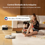 Ultenic T10 Pro Robot Aspirador Autovaciado con Esterilización UV, 60 Días Manos Libres, Robot Fregasuelos LiDAR Navegación 4000Pa, 2 Fregona Giratoria, Auto-Ajuste Potencia para Alfombra