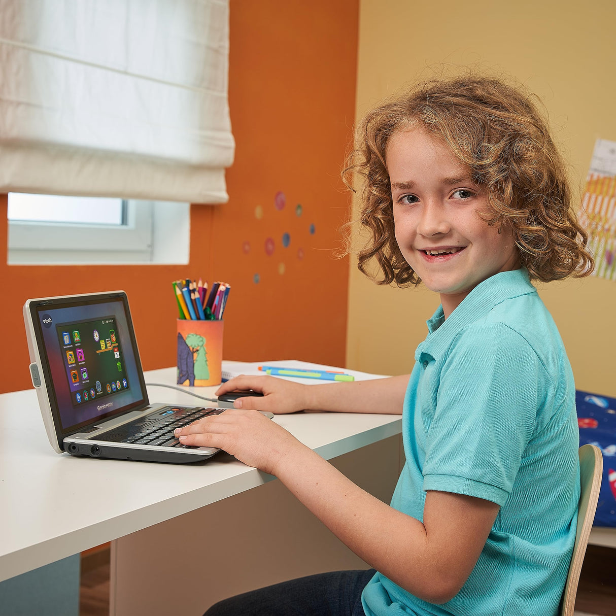 Vtech Genio - Ordenador de Aprendizaje XL con Pantalla LCD Grande de 7" con Acceso a Internet, Programa de Texto y Muchos contenidos educativos, para niños de 5 a 12 años, Version Alemana
