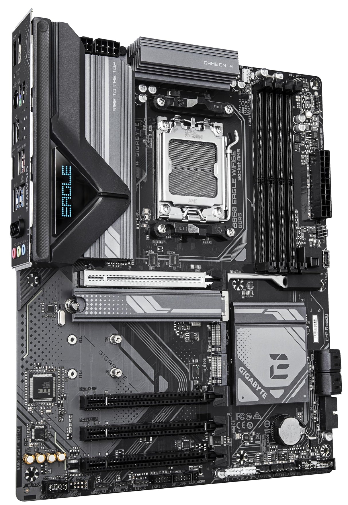 GIGABYTE B850 Eagle WIFI6E Placa Base - Procesadores AMD Ryzen Serie 9000, VRM Digital de 8+2+2 Fases, hasta 8200MHz DDR5 (OC), 1xPCIe 5.0 + 2xPCIe 4.0 M.2, LAN GbE, WiFi 6E, USB 3.2 Gen 2