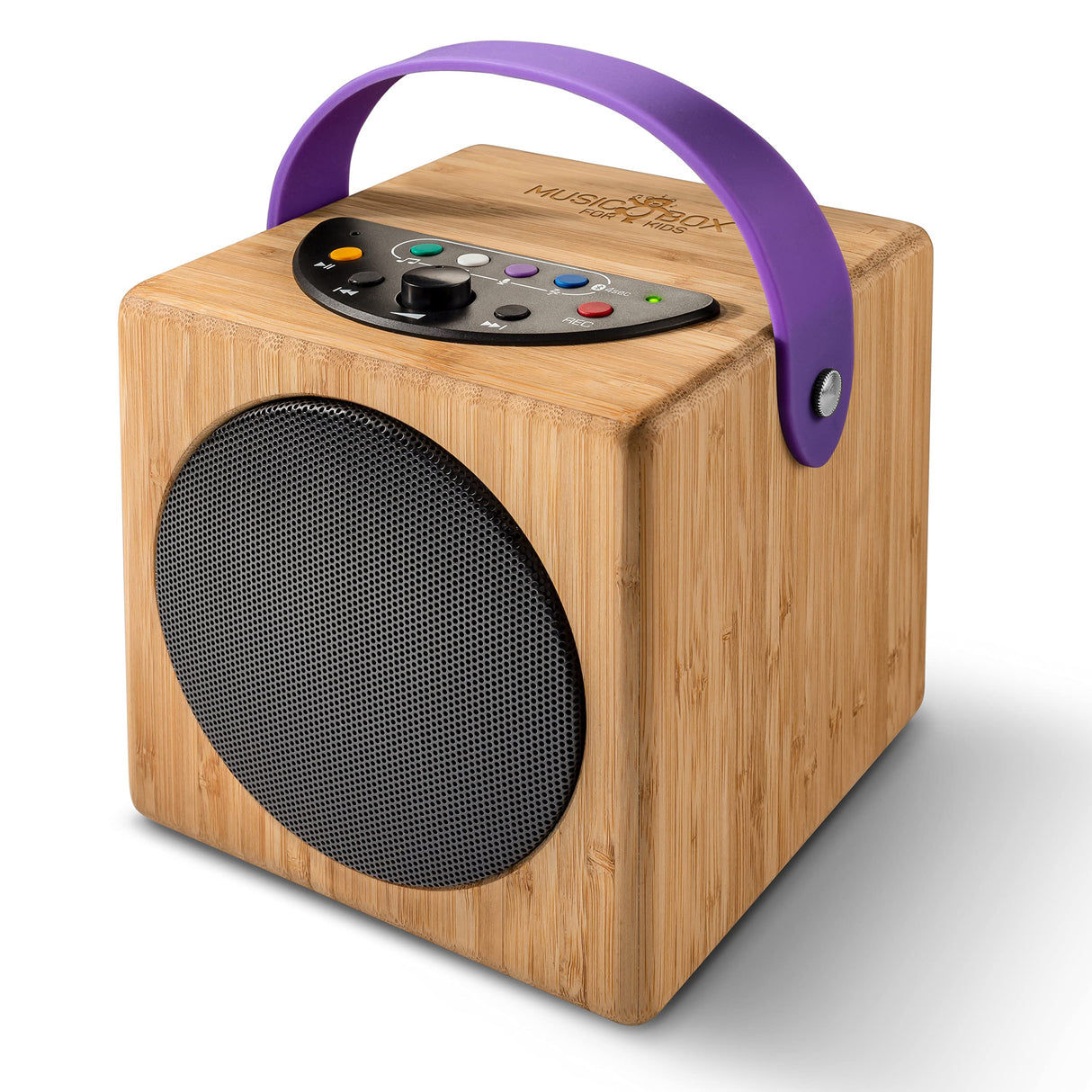 KidzAudio Caja de música para niños: Altavoz Bluetooth portátil para niños con Memoria USB o reproducción Bluetooth con Conector para Auriculares, limitador de Volumen, función de grabación y sueño