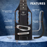 Traveler Guitar Guitarra eléctrica ultraligera, negro mate (ULE BKM)
