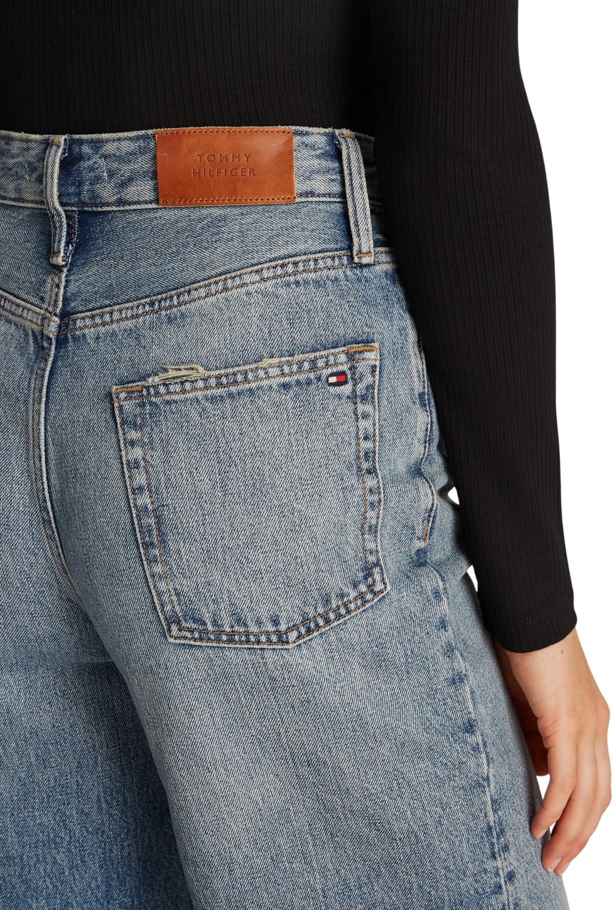 Tommy Hilfiger Vaqueros Mujer Wide Leg Sam Pernera Ancha, Azul (Sam), 30W/28L
