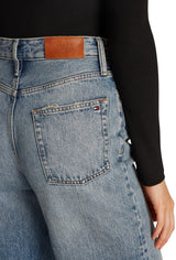 Tommy Hilfiger Vaqueros Mujer Wide Leg Sam Pernera Ancha, Azul (Sam), 30W/28L