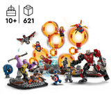 LEGO Marvel Batalla Final de Vengadores: Endgame, Juguete de Superhéroes, Figura de Thanos, Meca de Ant-Man y Minifiguras de Iron Man, Capitán América y Black Panther, Regalo para Niños y Niñas 76323