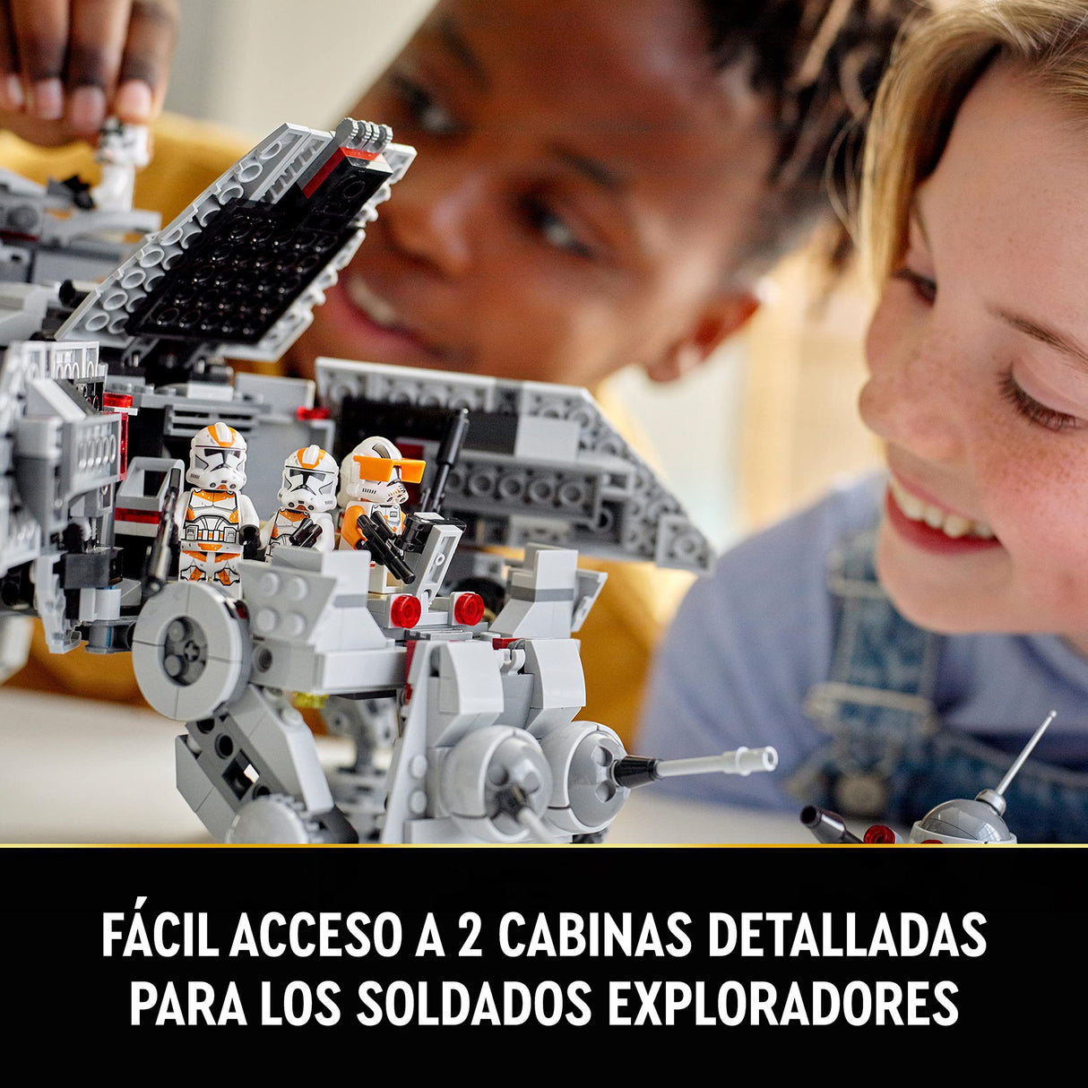 LEGO Star Wars 75337 Caminante AT-TE - Juguete Construcción con 3 Minifiguras de Soldados Clon 212 y Figura de Droide Araña - Regalo para Niños y Niñas de 9+ Años y Fans de La Venganza de los Sith