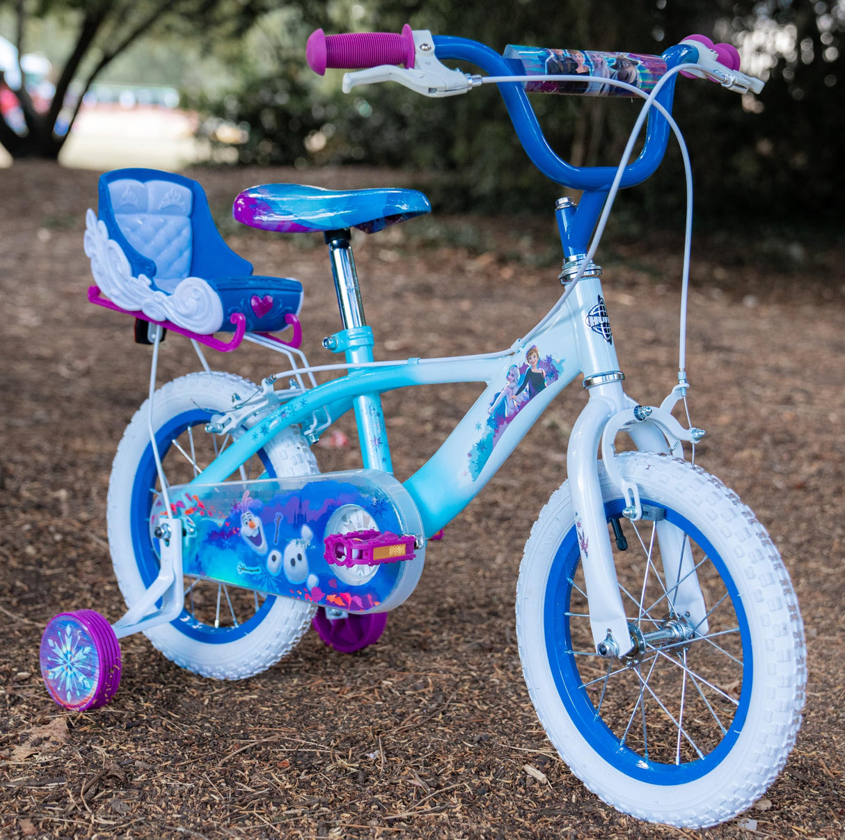 Huffy Bicicleta Pulgadas Disney Frozen Luxury, Bebés niñas, Azul Claro, 14 pollici