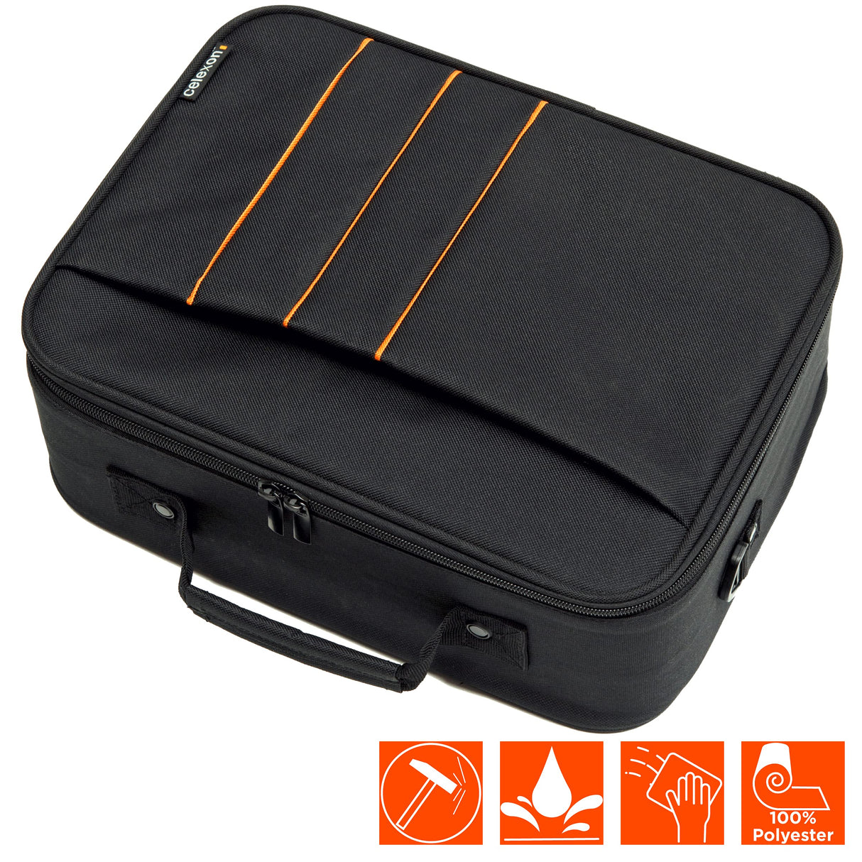 celexon Maletín para proyectores Economy Line Large hidrófugo y Lavable Carcasa Dura - 41x29x15 cm - 100% poliéster - Negro