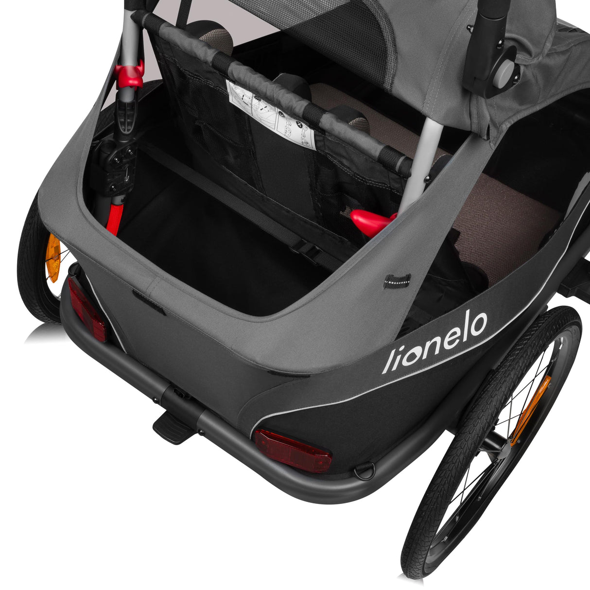 LIONELO Cama Remolque Infantil 2 en 1 para Bicicleta con función de Cochecito para 1 o 2 niños de 6 Meses a 6 años, Peso 2 x 22 kg, suspensión, Ruedas Grandes, Capota Impermeable