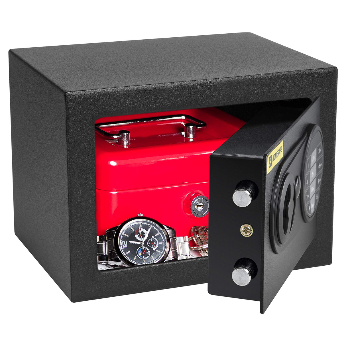 HomeSafe HV17E Caja Fuerte con Código Digital - 17x23 x17cm (HxAxP) - Para Seguridad en el Hogar, Almacenaje, Ahorros o Dinero en Efectivo