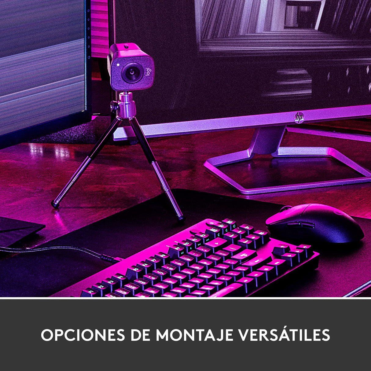 Logitech StreamCam, Cámara Web con USB-C para Streaming de vídeo y creación de Contenido, Vídeo vertical Full HD 1080p a 60 fps, Versatilidad demontaje, para YouTube, Gaming Twitch, PC/Mac, Negro