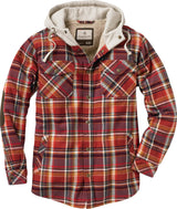 Legendary Whitetails Chaqueta de Franela con Capucha y Forro bereber para Hombre Camp Night