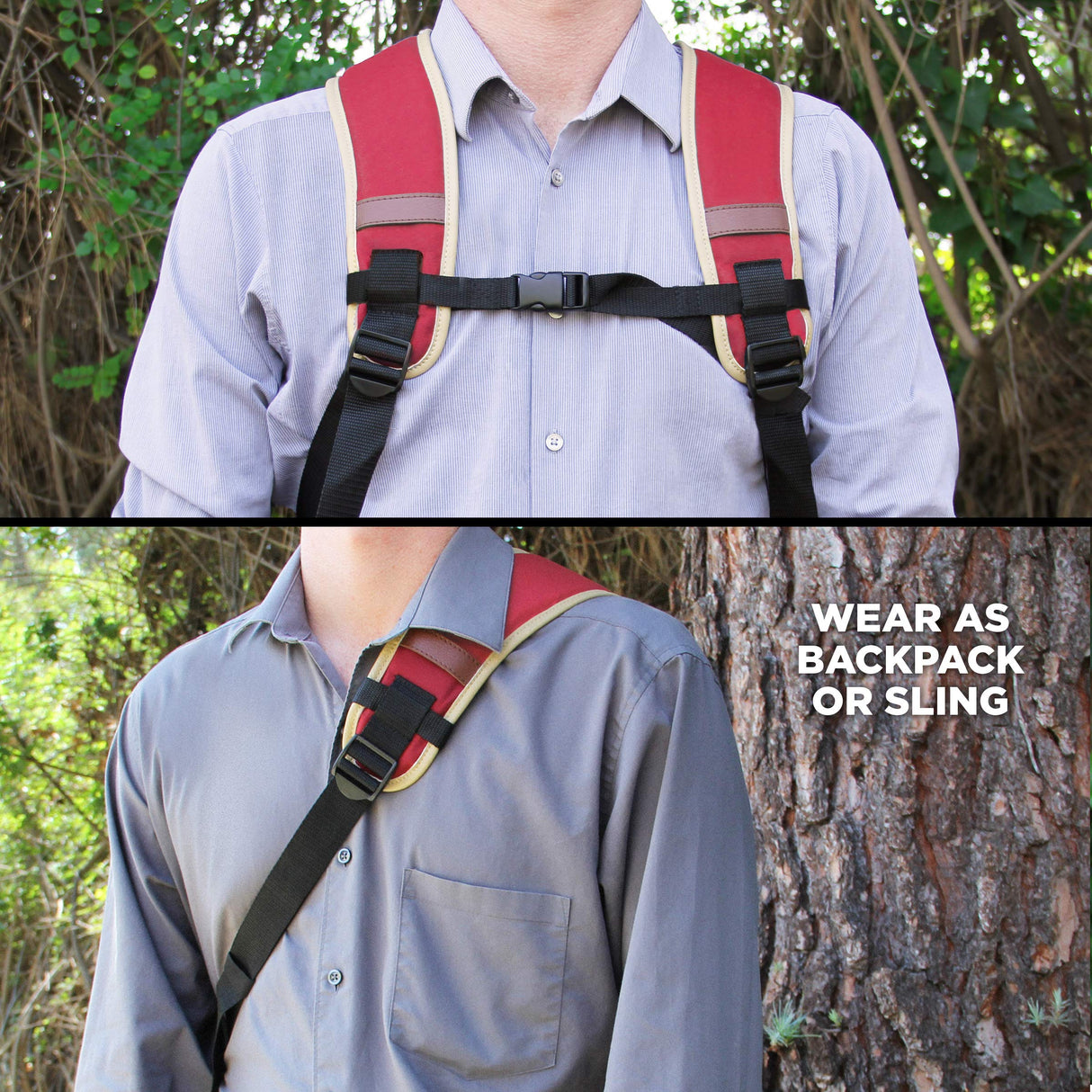 GOgroove Mochila para Cámara Réflex con Soporte del Trípode, Compartimento para Portátil, Almacenamiento para Accesorios y Cubierta Impermeable Incluido para Canon EOS 1300D, Nikon D3300, Pentax