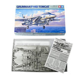 Tamiya 61118 Grumman F-14D Tomcat maqueta (Escala 1:48, plástico), Color Plateado, 11.5 x 19 x 3.13 Pulgadas (TAM61118)