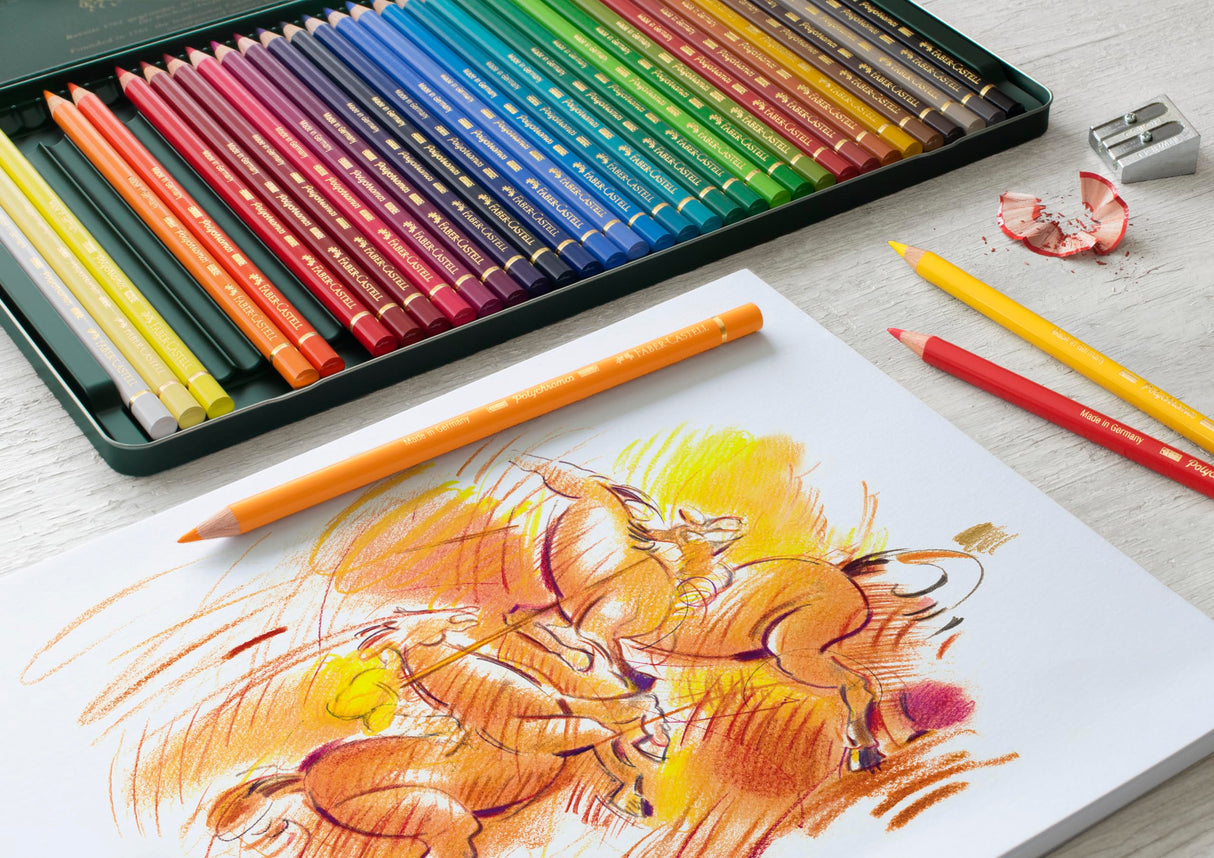 Faber-Castell 110060 - Estuche de Metal con 60 Ecolápices Polychromos - Multicolor