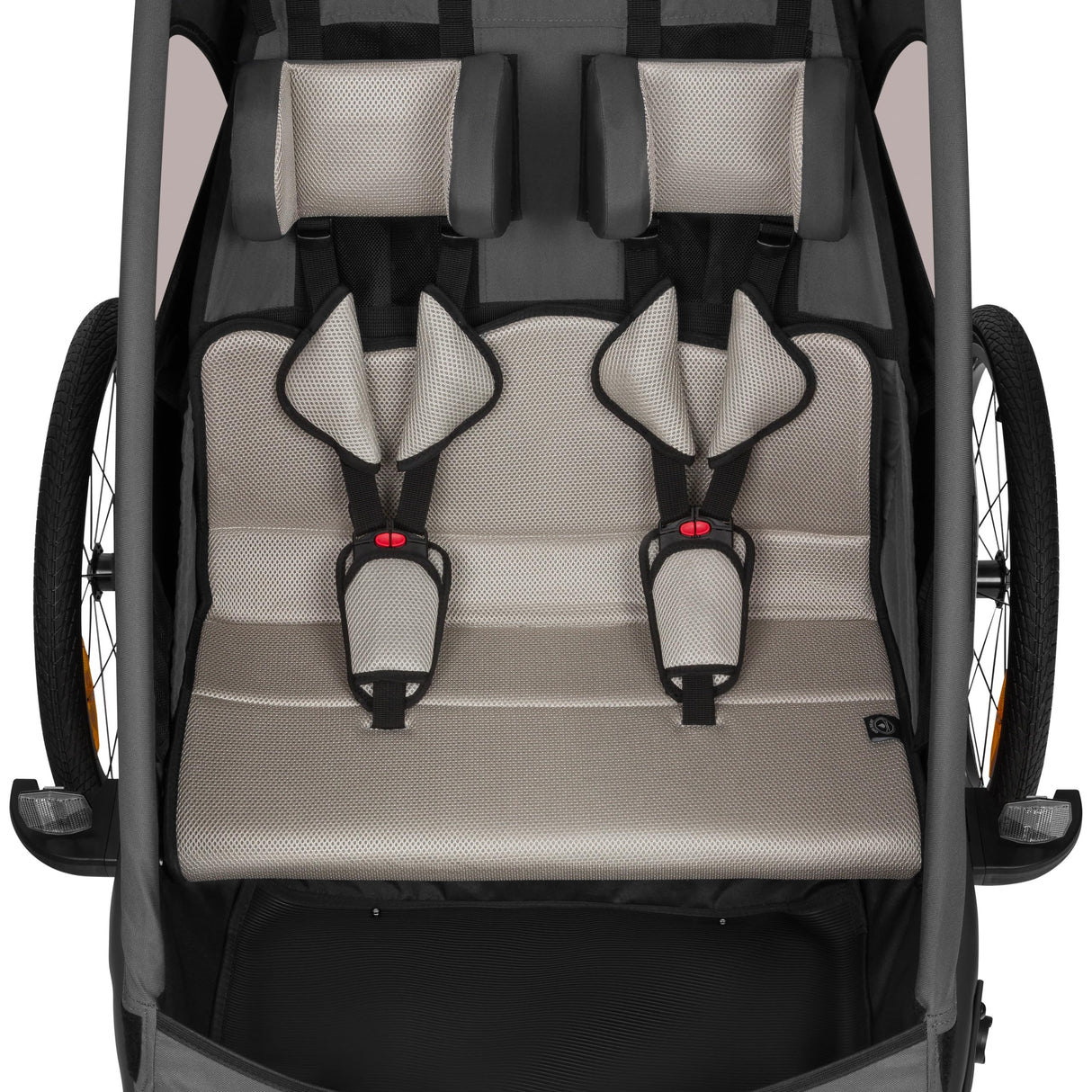 LIONELO Cama Remolque Infantil 2 en 1 para Bicicleta con función de Cochecito para 1 o 2 niños de 6 Meses a 6 años, Peso 2 x 22 kg, suspensión, Ruedas Grandes, Capota Impermeable