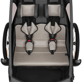 LIONELO Cama Remolque Infantil 2 en 1 para Bicicleta con función de Cochecito para 1 o 2 niños de 6 Meses a 6 años, Peso 2 x 22 kg, suspensión, Ruedas Grandes, Capota Impermeable