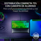 Razer BlackWidow V4 75% Phantom Green Edition - Teclado mecánico para Juegos Intercambiable en Caliente (táctiles Naranjas, Rodillo, 2 Botones dedicados) Diseño US | Phantom Green