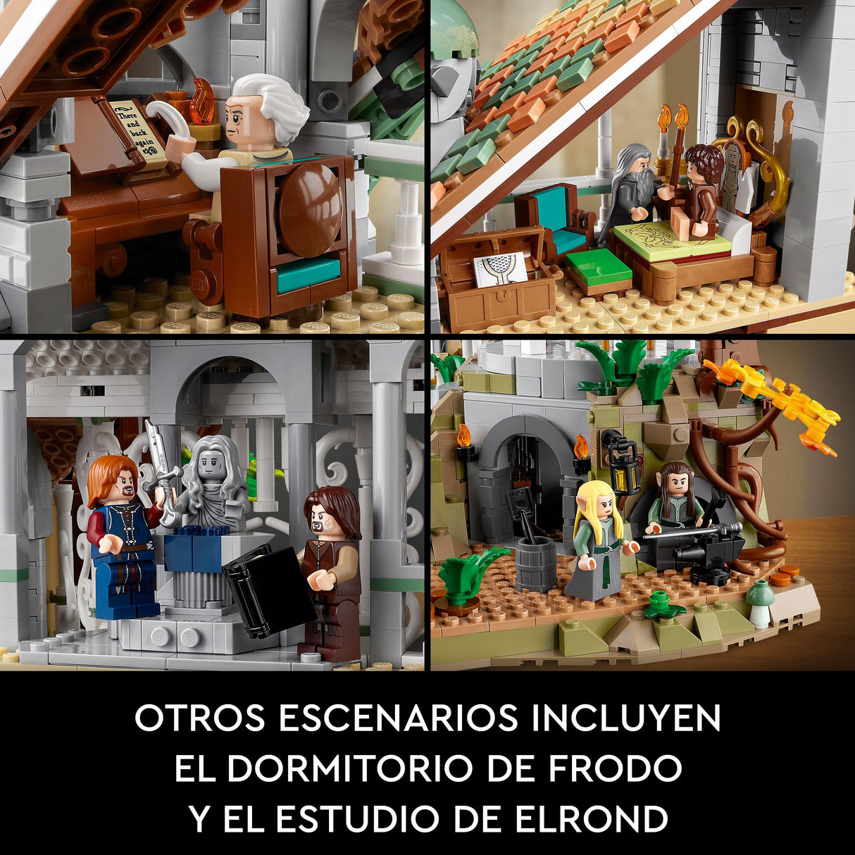 LEGO Icons EL SEÑOR DE LOS Anillos: RIVENDEL - Regalo por el Día del Padre - Maqueta para Construir de la Tierra Media - Gran Set con 15 Minifiguras Inc. Frodo, Bilbo, Gandalf y Legolas 10316