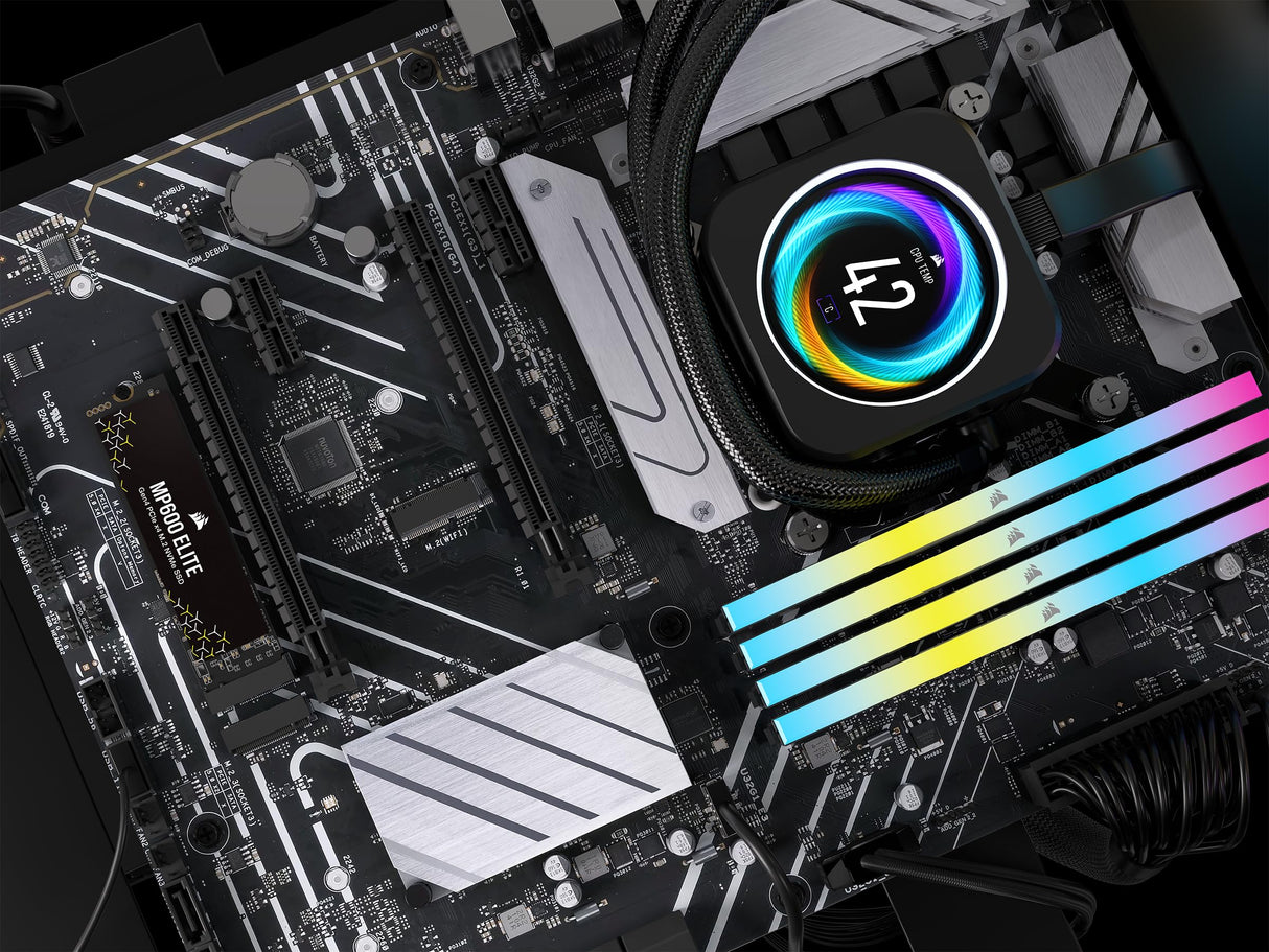 Corsair MP600 Elite SSD NVMe M.2 PCIe Gen4 x4 de 2 TB - M.2 2280 - Lectura Secuencial de hasta 7.000 MB/s - NAND 3D TLC de Alta Densidad - Negro