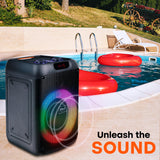 Pyle Altavoz de Fiesta Bluetooth, Sistema True Wireless Stereo, Grande, Portatil