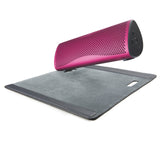 KEF SP3892FD-BUN - Altavoz portátil (Bluetooth, Micro USB, Alcance de 10 Metros, con Funda de Cuero) Color Fucsia