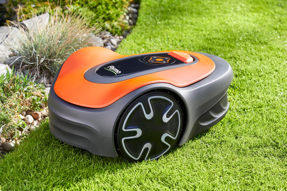 Flymo EasiLife GO 400 Cortacésped robótico para el césped Cuidado Fácil instalación e instalación. Práctico Control de Aplicaciones. Silenciosamente Cortar de Forma Segura hasta Metros