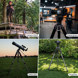 Rollei Rock Solid Alpha XL Mark III, 193cm Tripode Fibra de Carbono Profesional para Cámaras con Capacidad de Carga de 40kg Camera Tripod Negro con Cabezal Nivelador para DSLR Videocámara