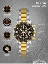 Invicta Specialty Reloj Cuarzo para Hombre de acero inoxidable - 45mm
