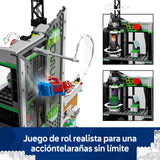 LEGO ǀ Marvel Spider-Man vs. Oscorp - Juguete Interactivo con Moto, 8 Minifiguras Inc. Miles Morales, Duende Verde y Spider-Woman - Regalo de Superhéroes para Niños de 10+ Años y Fans 76324