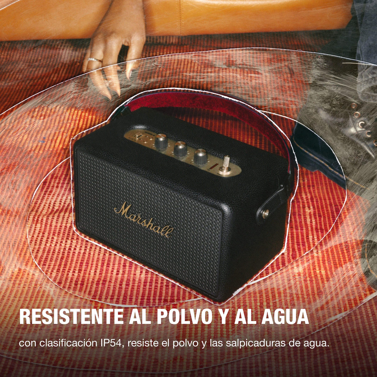 Marshall Kilburn III un Altavoz portátil con más de 50 Horas de autonomía - Negro y latón