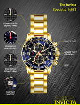 Invicta Specialty Reloj Cuarzo para Hombre de acero inoxidable - 45mm