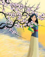 Komar WTD - Papel pintado fotográfico para habitación infantil (200 x 250 cm), diseño de flores de cerezas de Disney Mulan